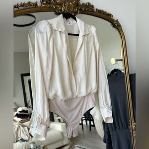 LPA Button Down Collared Bodysuit